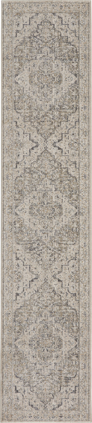 Nourison Nyle NYE04 Ivory Taupe Area Rug Corner Image