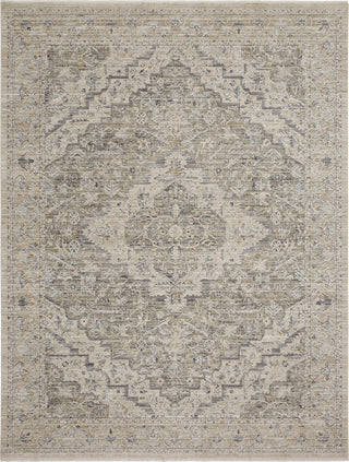 Nourison Nyle NYE04 Ivory Taupe Area Rug Corner Image