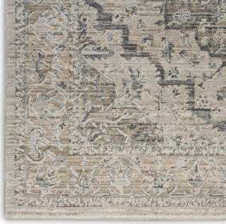 Nourison Nyle NYE04 Ivory Taupe Area Rug Corner Image