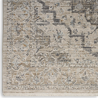 Nourison Nyle NYE04 Ivory Taupe Area Rug Corner Image