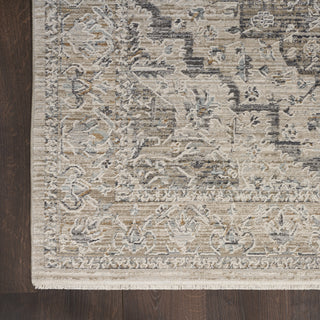 Nourison Nyle NYE04 Ivory Taupe Area Rug Corner Image