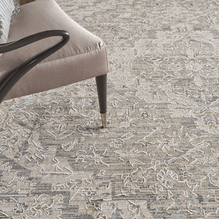 Nourison Nyle NYE04 Ivory Taupe Area Rug Corner Image