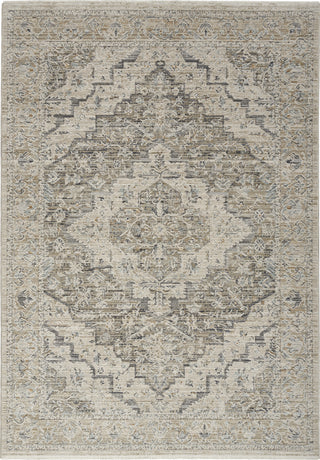 Nourison Nyle NYE04 Ivory Taupe Area Rug Room Image