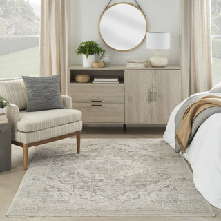 Nourison Nyle NYE04 Ivory Taupe Area Rug Room Image