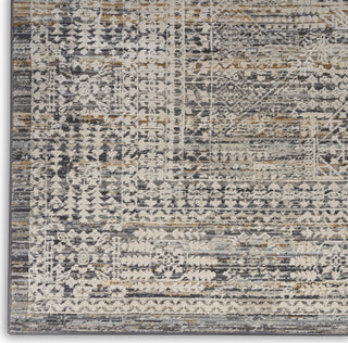 Nourison Nyle NYE05 Ivory Slate Area Rug Corner Image