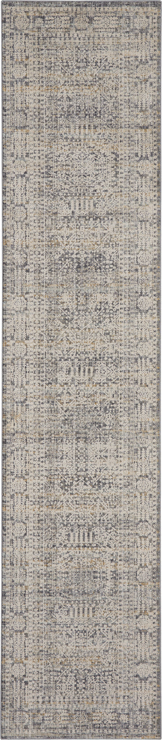 Nourison Nyle NYE05 Ivory Slate Area Rug Corner Image