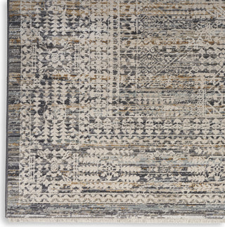 Nourison Nyle NYE05 Ivory Slate Area Rug Corner Image