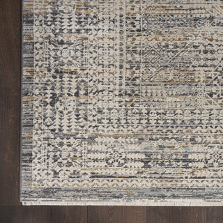 Nourison Nyle NYE05 Ivory Slate Area Rug Corner Image