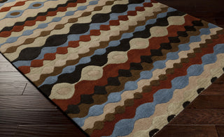 Surya Oasis OAS-1086 Black Hand Tufted Area Rug 5x8 Corner