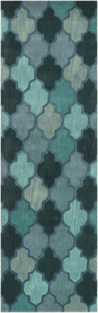 Surya Oasis OAS-1102 Teal Area Rug 2'6'' x 8' Runner