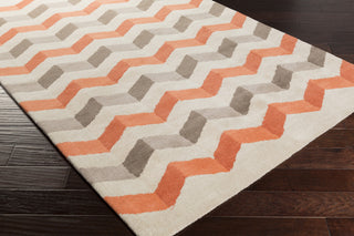 Surya Oasis OAS-1106 Rust Hand Tufted Area Rug 5x8 Corner