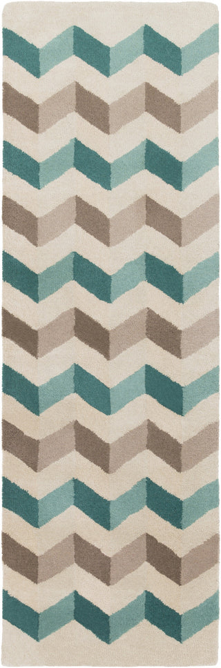 Surya Oasis OAS-1107 Teal Area Rug 2'6'' x 8' Runner