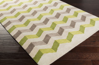 Surya Oasis OAS-1108 Olive Hand Tufted Area Rug 5x8 Corner