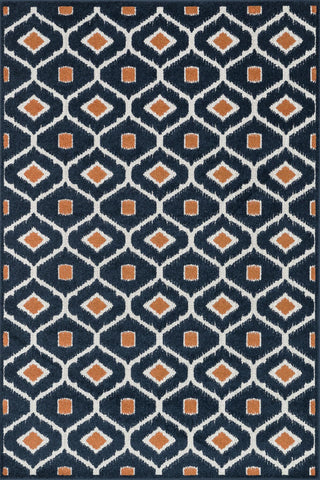 Loloi Oasis OS-03 Navy / Orange Area Rug Main