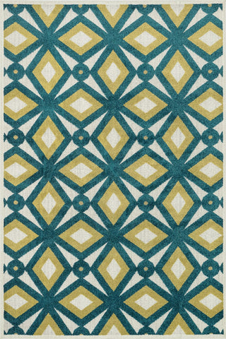 Loloi Oasis OS-04 Peacock / Citron Area Rug Main