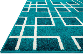 Loloi Oasis OS-05 Peacock / Ivory Area Rug Corner Shot