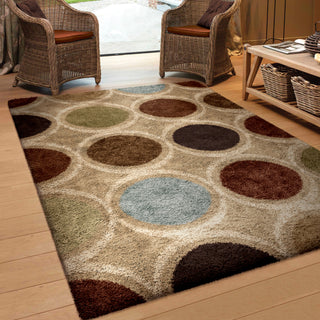 Orian Rugs Oasis Shag Marble Multi Area Rug Room Scene Feature