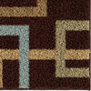 Orian Rugs Oasis Shag Linked-In Brown Area Rug Close Up