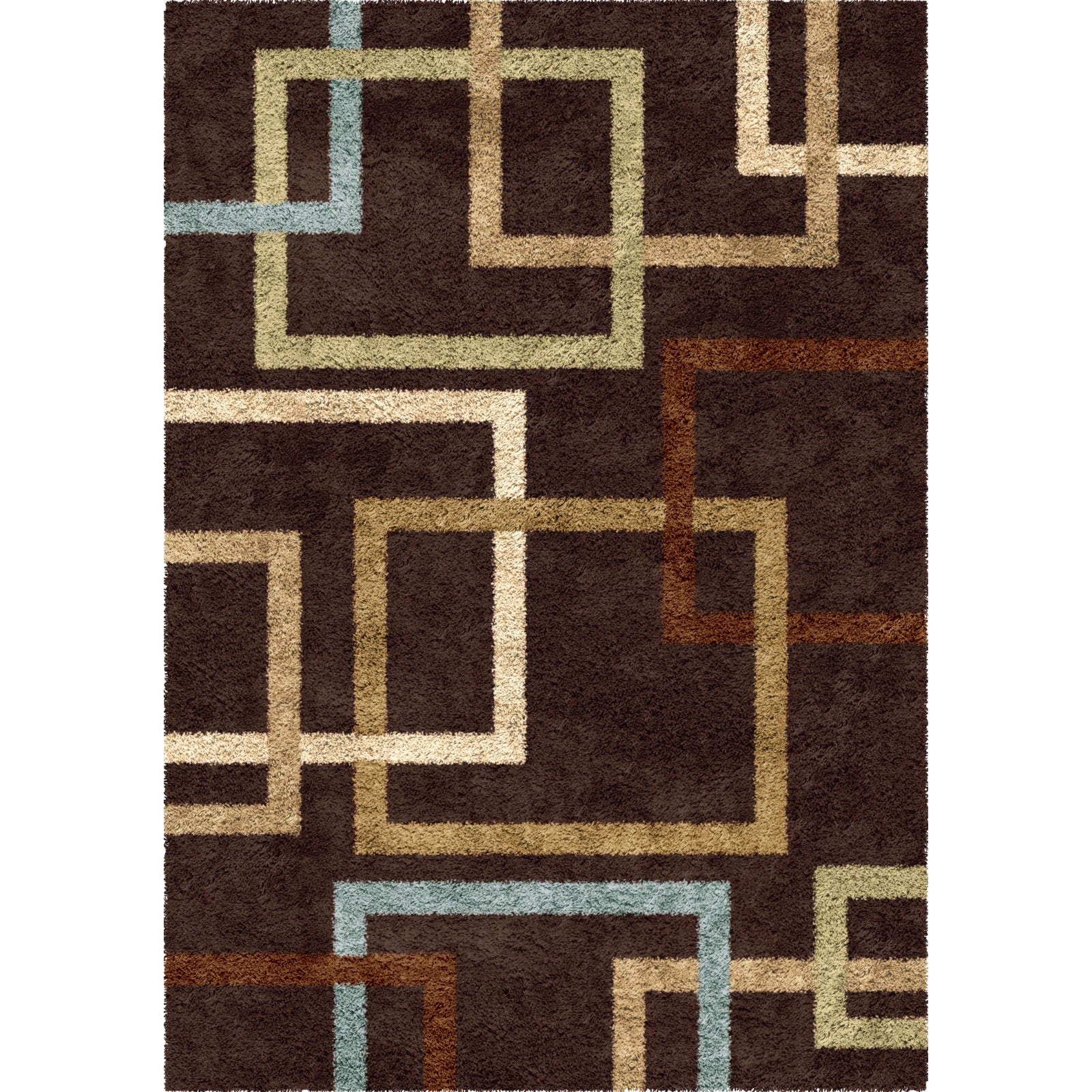 Orian Rugs Oasis Shag Linked-In Brown Area Rug main image
