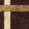 Orian Rugs Oasis Shag Linked-In Brown Area Rug Swatch