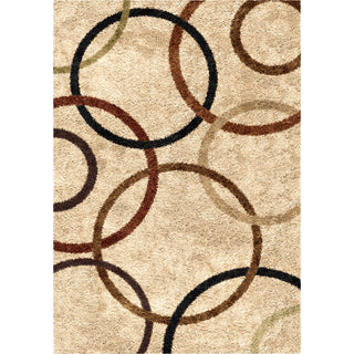 Orian Rugs Oasis Shag Circle of Life Beige Area Rug main image