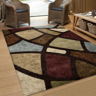 Orian Rugs Oasis Shag Oval Day Multi Area Rug Room Scene Feature