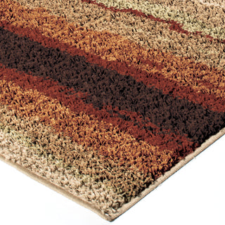 Orian Rugs Oasis Shag Rural Road Red Area Rug Corner Shot