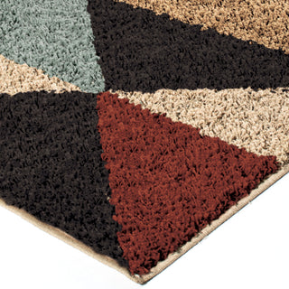 Orian Rugs Oasis Shag Perez Multi Area Rug Corner Shot