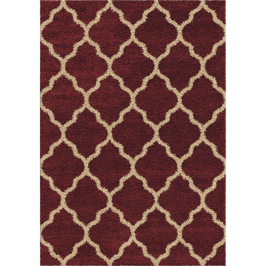 Orian Rugs Oasis Shag Pasture Red Area Rug main image