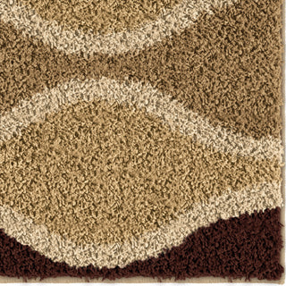 Orian Rugs Oasis Shag Rowing Waves Multi Area Rug Close Up