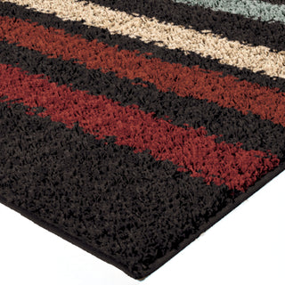 Orian Rugs Oasis Shag Ribbon Show Multi Area Rug Corner Shot