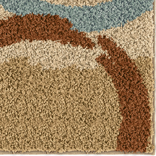 Orian Rugs Oasis Shag Coaster Ring Multi Area Rug Close Up