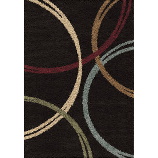 Orian Rugs Oasis Shag Wanstead Black Area Rug main image