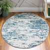 Unique Loom Oasis T-OSIS1 Blue Area Rug Round Lifestyle Image