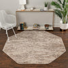 Unique Loom Oasis T-OSIS1 Brown Area Rug Octagon Lifestyle Image Feature