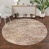 Unique Loom Oasis T-OSIS1 Brown Area Rug Round Lifestyle Image