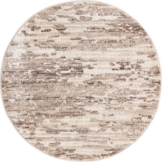 Unique Loom Oasis T-OSIS1 Brown Area Rug Round Lifestyle Image