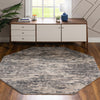 Unique Loom Oasis T-OSIS1 Gray Area Rug Octagon Lifestyle Image Feature