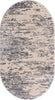 Unique Loom Oasis T-OSIS1 Gray Area Rug Oval Top-down Image