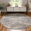 Unique Loom Oasis T-OSIS1 Gray Area Rug Round Lifestyle Image