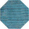 Unique Loom Oasis T-OSIS2 Blue Area Rug Octagon Top-down Image