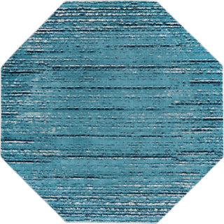 Unique Loom Oasis T-OSIS2 Blue Area Rug Octagon Top-down Image