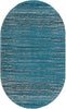 Unique Loom Oasis T-OSIS2 Blue Area Rug Oval Top-down Image