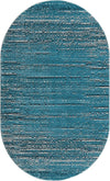 Unique Loom Oasis T-OSIS2 Blue Area Rug Oval Top-down Image