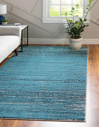 Unique Loom Oasis T-OSIS2 Blue Area Rug Rectangle Lifestyle Image