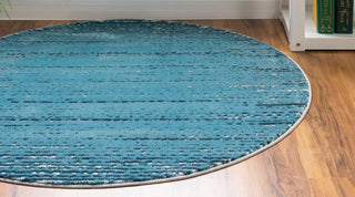 Unique Loom Oasis T-OSIS2 Blue Area Rug Round Lifestyle Image