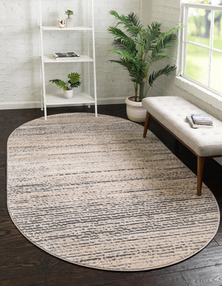 Unique Loom Oasis T-OSIS2 Cream Area Rug Oval Lifestyle Image