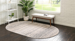 Unique Loom Oasis T-OSIS2 Cream Area Rug Oval Lifestyle Image