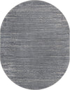 Unique Loom Oasis T-OSIS2 Gray Area Rug Oval Top-down Image