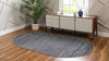 Unique Loom Oasis T-OSIS2 Gray Area Rug Oval Lifestyle Image
